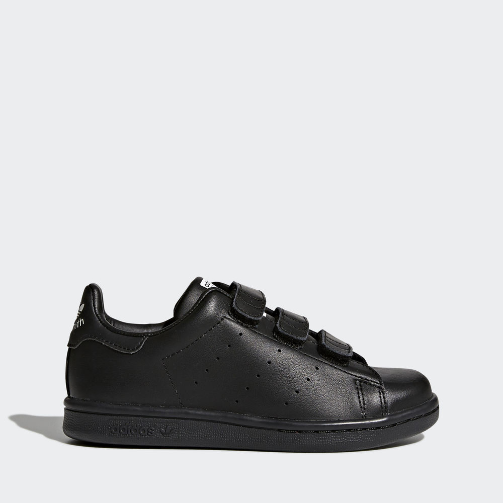 Adidas Stan Smith - Originals για αγορια - Μαυρα/Μαυρα/Ασπρα,Μέγεθος: EU 27 – 39 1/3 (792SPLKB)